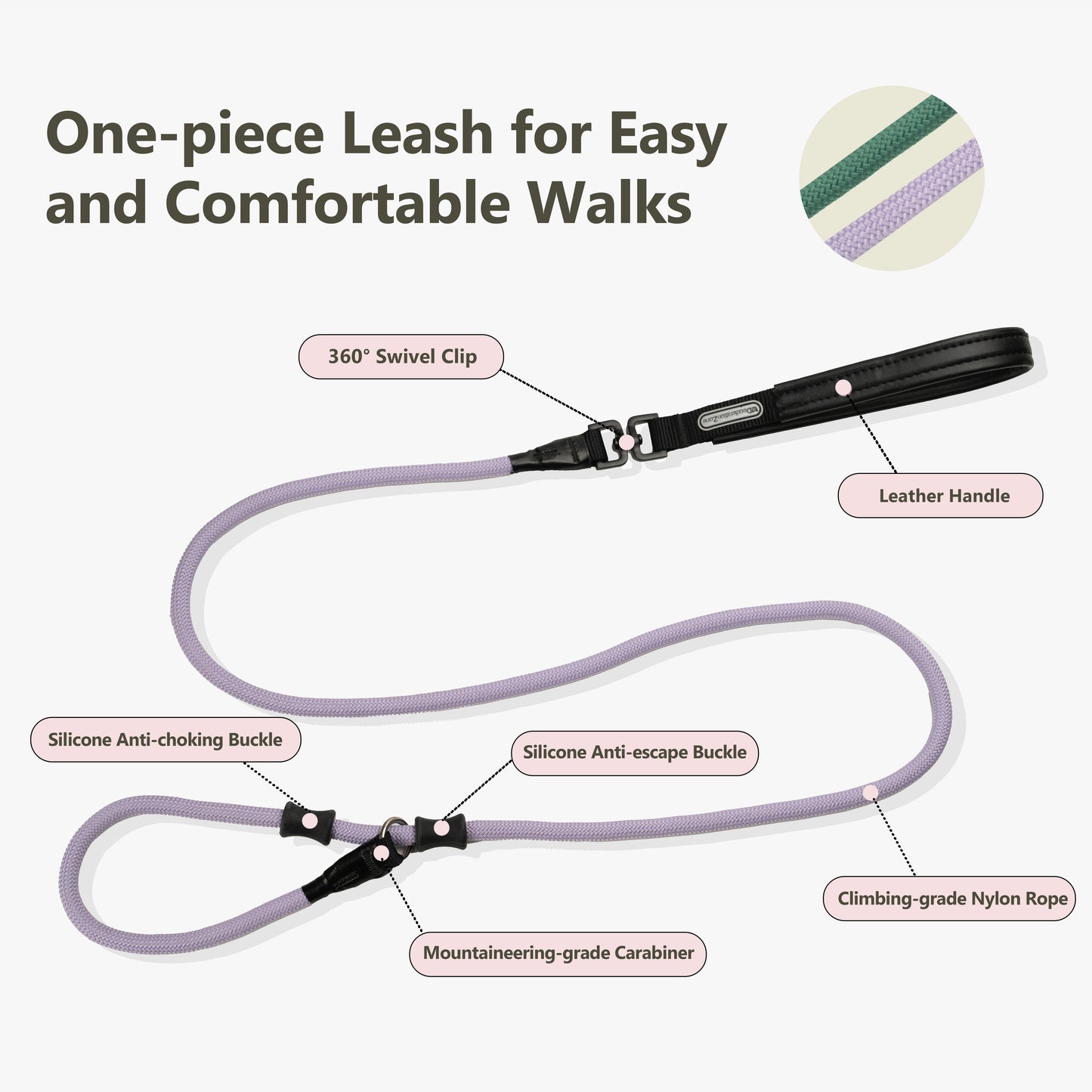 One-Piece No Pull Dog Leash
