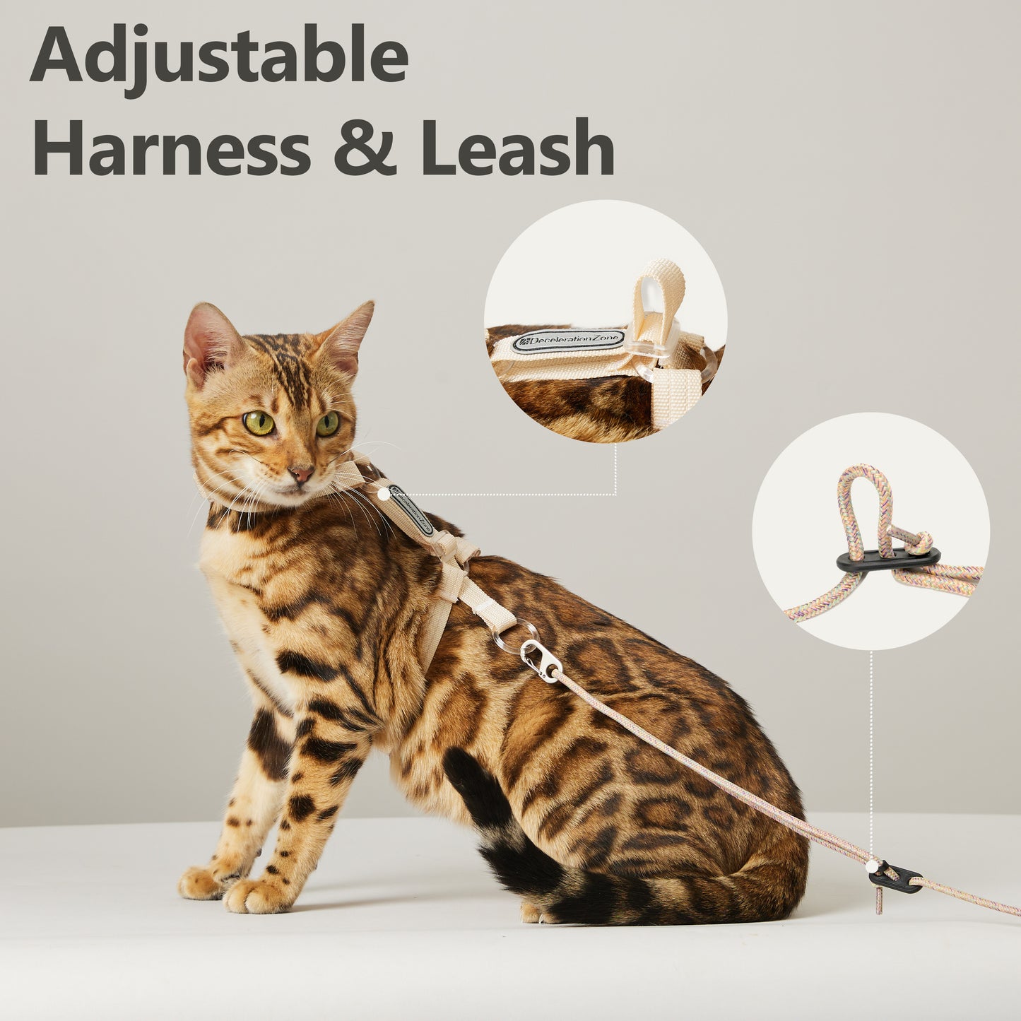 Adjustable Ultra-light Cat Harness Set